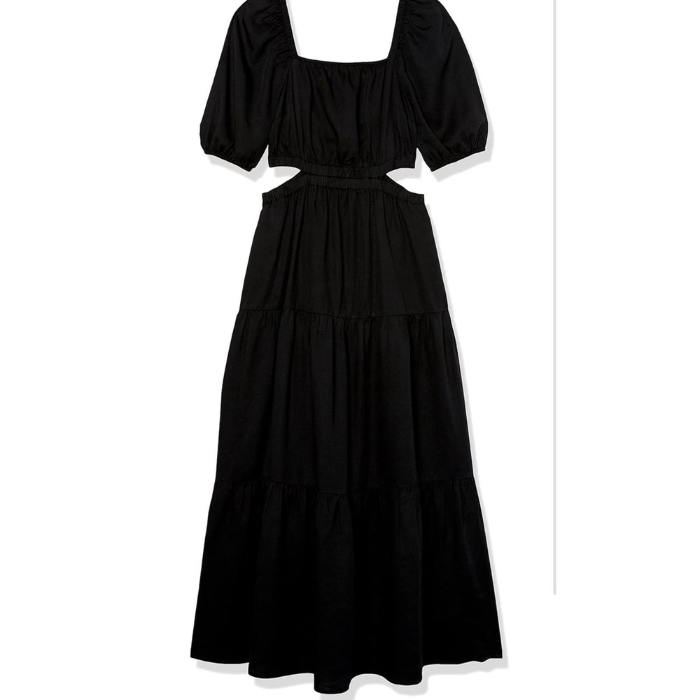 The Drop Women's Anaya Square Neck Cut-out Tiered Maxi Dress, Black, L, NWT - Picture 16 of 16